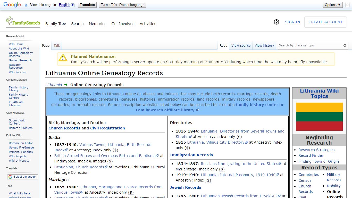 Lithuania Online Genealogy Records • FamilySearch